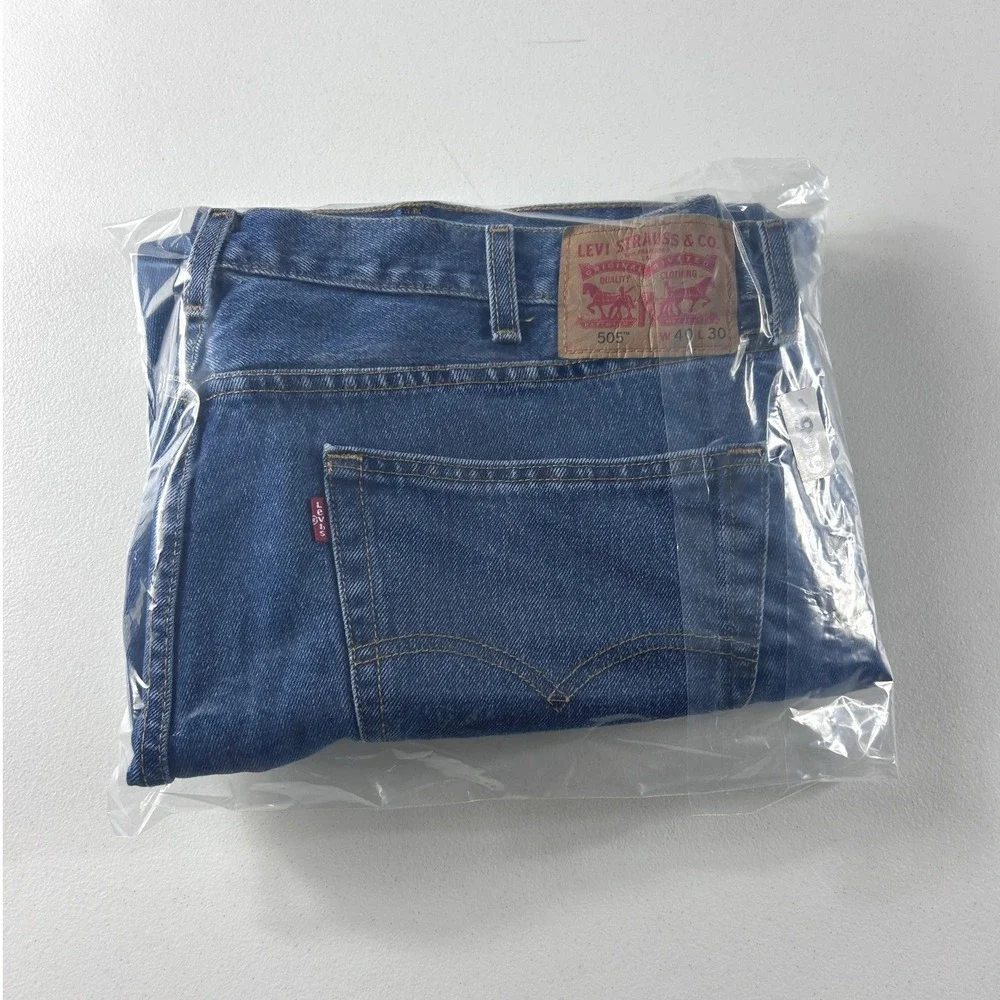 Levi Strauss 505 Jeans Mens 40x30 Blue Straight Leg‎ Denim Casual Pants